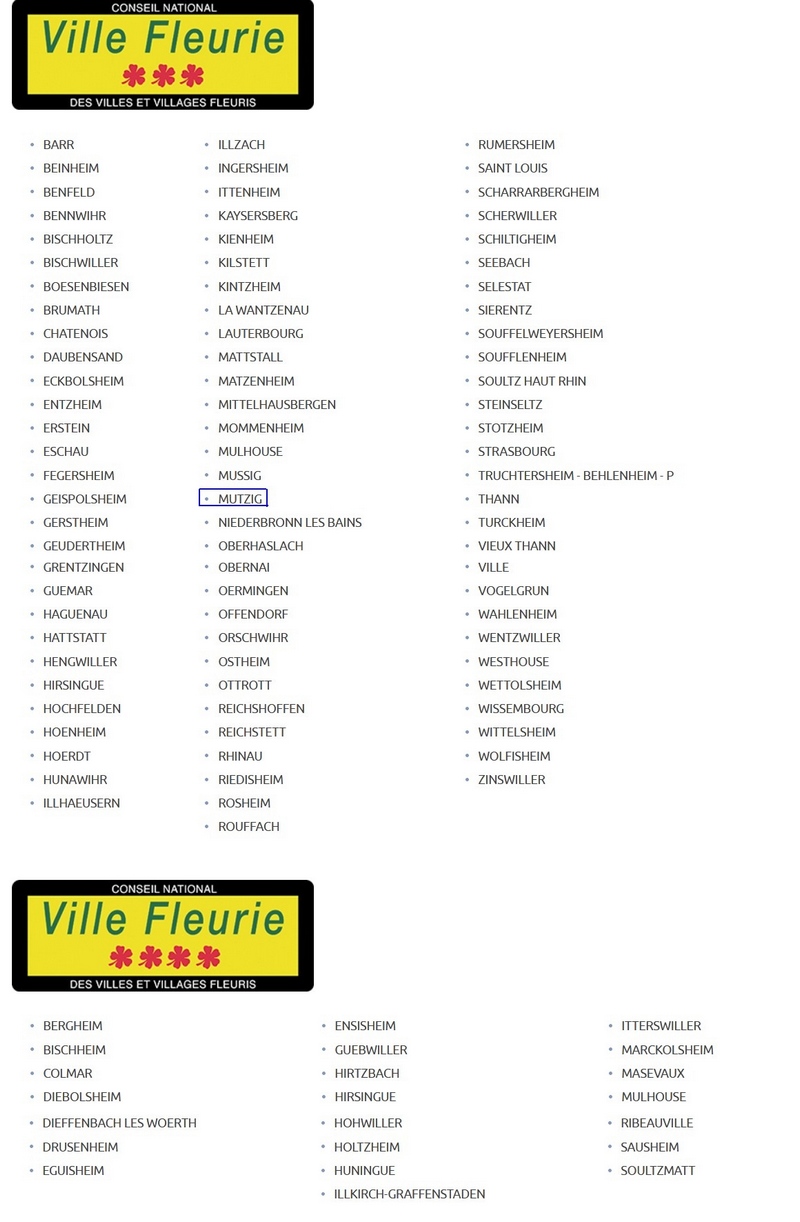 Villes et villages les plus fleuris en Alsace